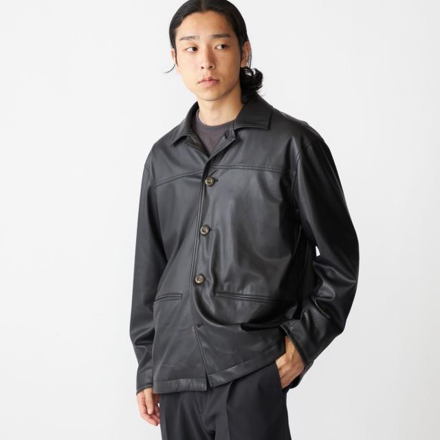 シップス（SHIPS）/BENCH MARKING SHIRT: 合成皮革 カーコート