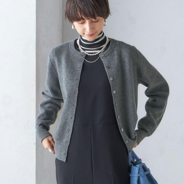 シップス（SHIPS）/カシミヤ クルーネック カーディガン