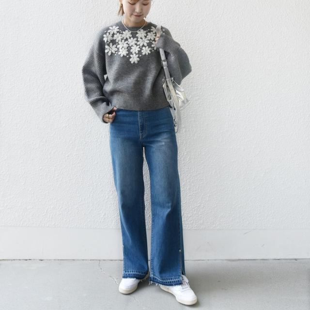 シップス（SHIPS）/【WEB限定】〈手洗い可能〉フラワー 刺繍