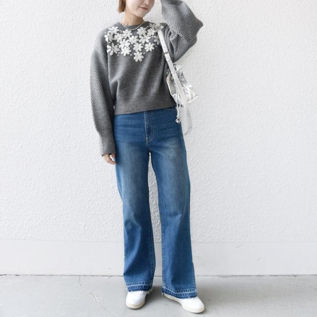 シップス（SHIPS）/【WEB限定】〈手洗い可能〉フラワー 刺繍