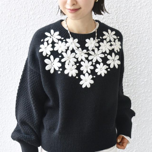 シップス（SHIPS）/【WEB限定】〈手洗い可能〉フラワー 刺繍