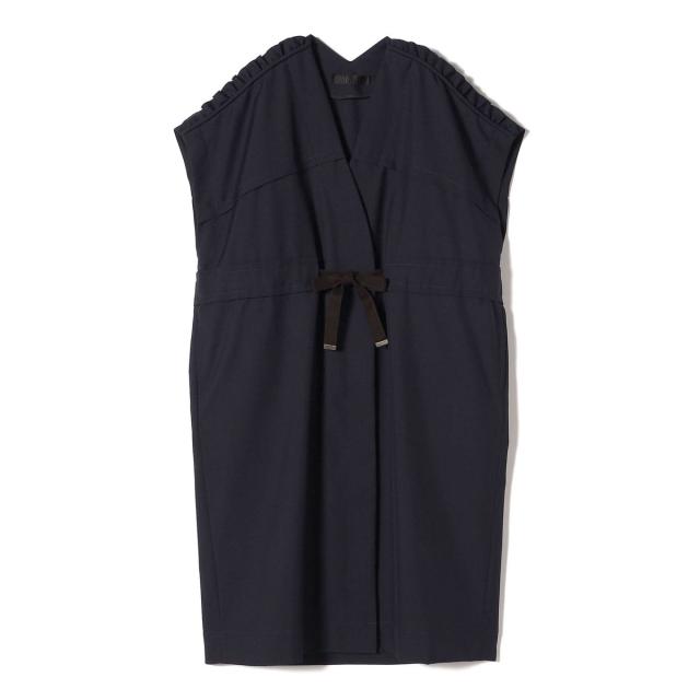 シップス（SHIPS）/Nell:肩フリル ロング ジレ