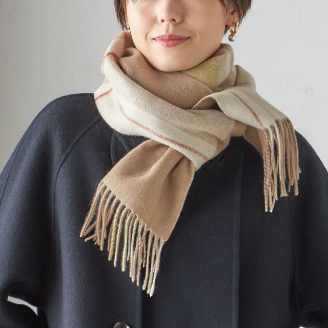 【超美品】LOEWE ストール マフラー アナグラム　リバーシブル 茶×黒 超美品】LOEWE ストール マフラー アナグラム リバーシブル 茶×黒 ロエベ