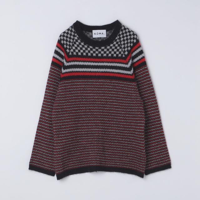 【NEW】シップス（SHIPS）/NOMA t．d．: CHECKER & STRIPE SWEATERの通販は