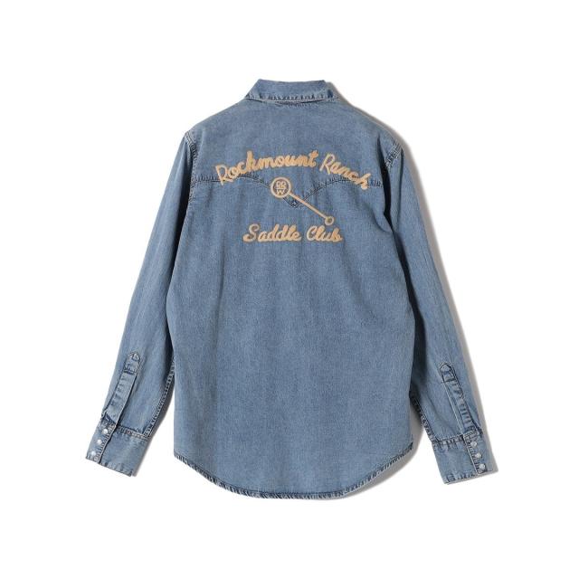 シップス（SHIPS）/ROCKMOUNT:〈洗濯機可能〉デニム ウエスタン エンブロイダリー