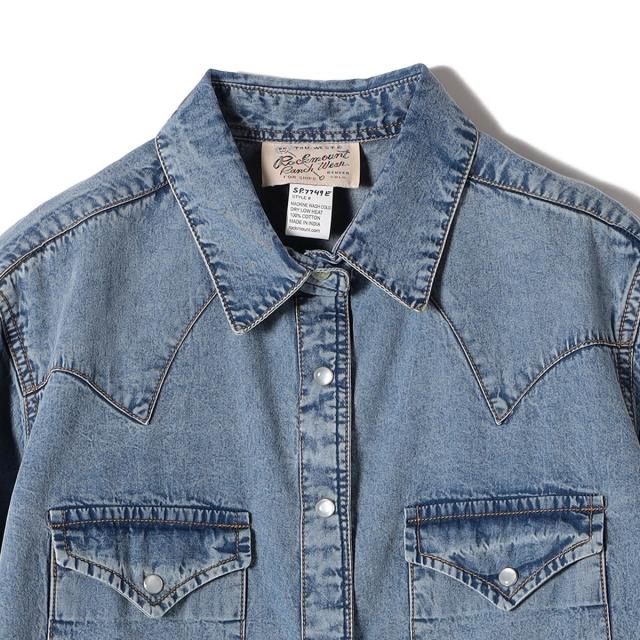 シップス（SHIPS）/ROCKMOUNT:〈洗濯機可能〉デニム ウエスタン エンブロイダリー