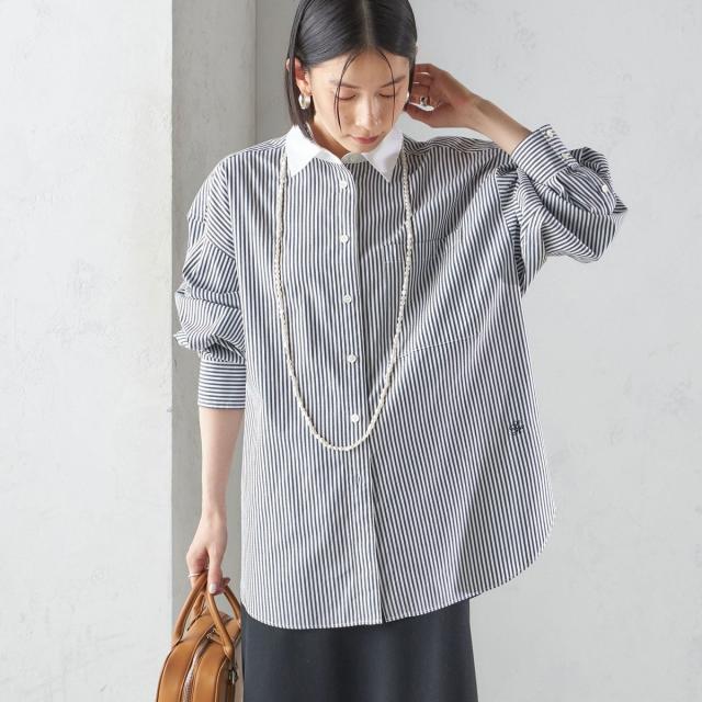 シップス（SHIPS）/《一部追加予約》〈洗濯機可能〉ピン オックス 刺繍 シャツ