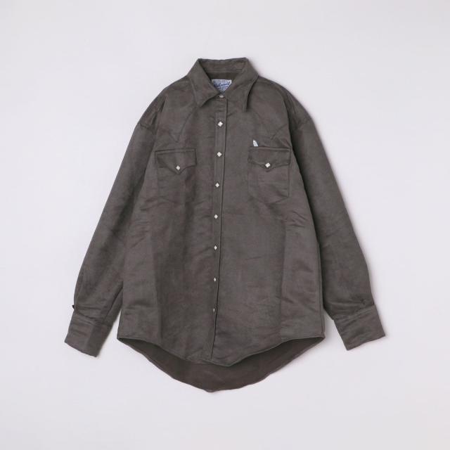 シップス（SHIPS）/ROCKMOUNT: ポリエステル フェイクスウェード ウエスタン シャツ