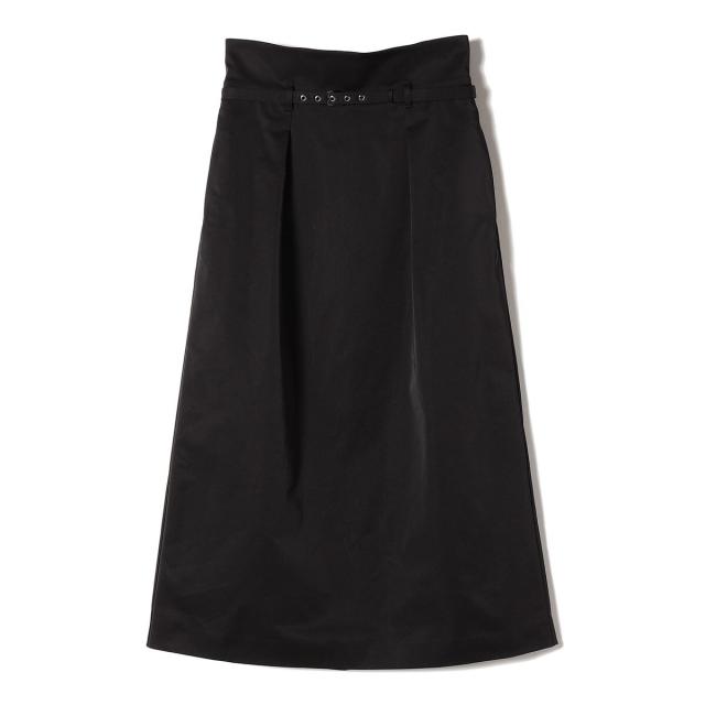 シップス（SHIPS）/SHIPS Primary Navy Label:〈手洗い可能〉Aライン ハイウエスト スカート