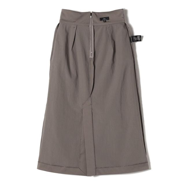 シップス（SHIPS）/SHIPS Primary Navy Label:〈手洗い可能〉Aライン ハイウエスト スカート