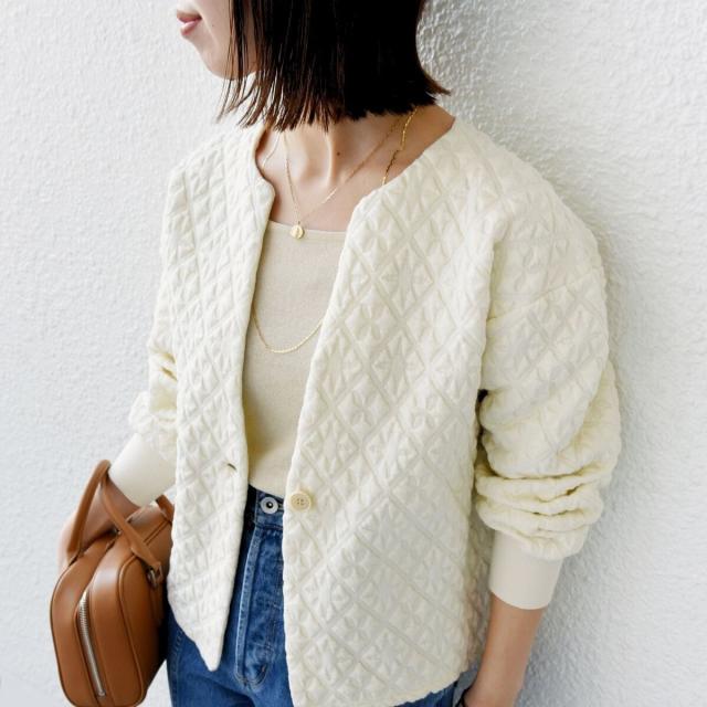 シップス（SHIPS）/《一部追加予約》【WEB限定】〈手洗い可能〉キルティング ジャカード カーディガン