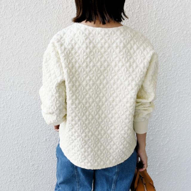 シップス（SHIPS）/《一部追加予約》【WEB限定】〈手洗い可能〉キルティング ジャカード カーディガン