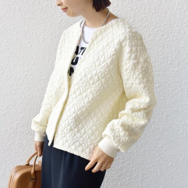 シップス（SHIPS）/《一部追加予約》【WEB限定】〈手洗い可能〉キルティング ジャカード カーディガン