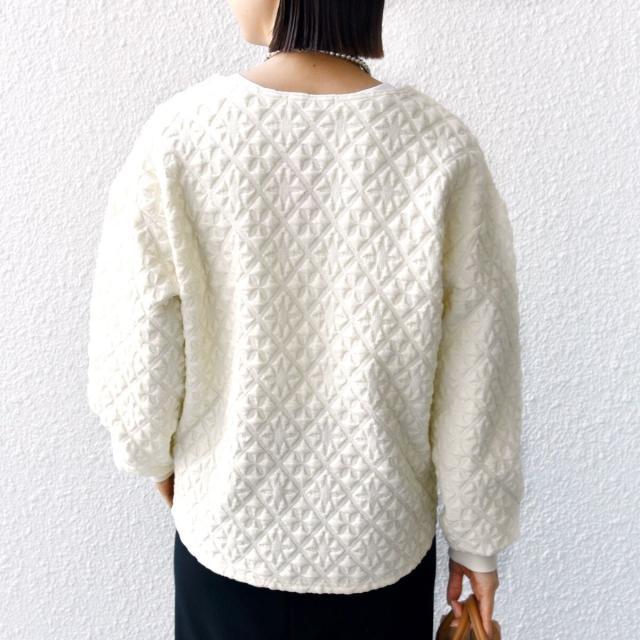 シップス（SHIPS）/《一部追加予約》【WEB限定】〈手洗い可能〉キルティング ジャカード カーディガン