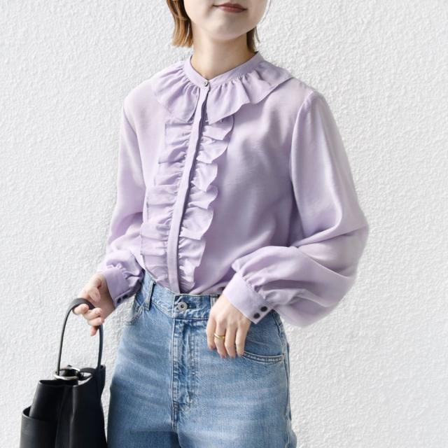 シップス(SHIPS)/〈手洗い可能〉エアリー フロント フリル デザイン ブラウスの通販は シップス(SHIPS)/〈手洗い可能〉エアリー フロント フリル デザイン ブラウスの通販は