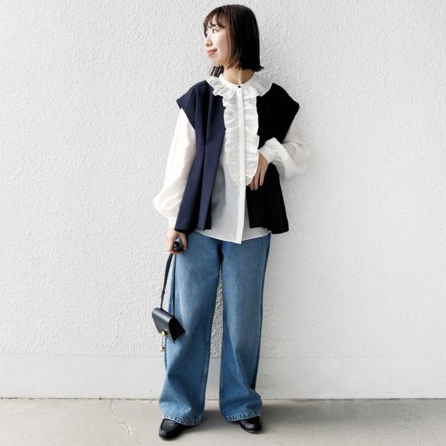 シップス(SHIPS)/〈手洗い可能〉エアリー フロント フリル デザイン ブラウスの通販は シップス(SHIPS)/〈手洗い可能〉エアリー フロント フリル デザイン ブラウスの通販は