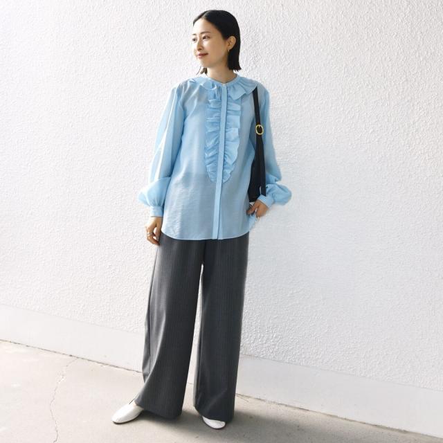 シップス(SHIPS)/〈手洗い可能〉エアリー フロント フリル デザイン ブラウスの通販は シップス(SHIPS)/〈手洗い可能〉エアリー フロント フリル デザイン ブラウスの通販は