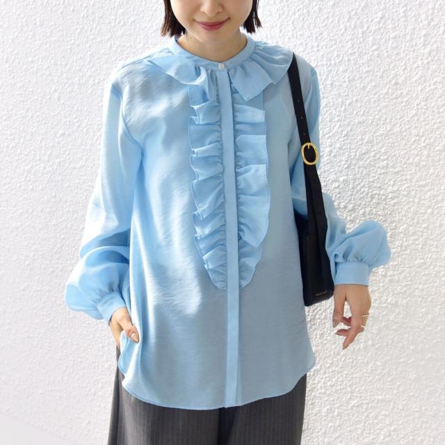 シップス(SHIPS)/〈手洗い可能〉エアリー フロント フリル デザイン ブラウスの通販は シップス(SHIPS)/〈手洗い可能〉エアリー フロント フリル デザイン ブラウスの通販は