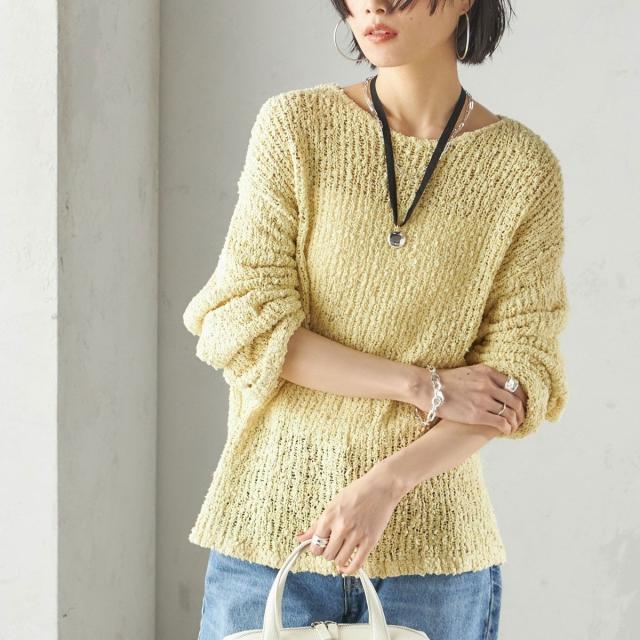 シップス（SHIPS）/〈手洗い可能〉ループヤーン ボートネック プルオーバー