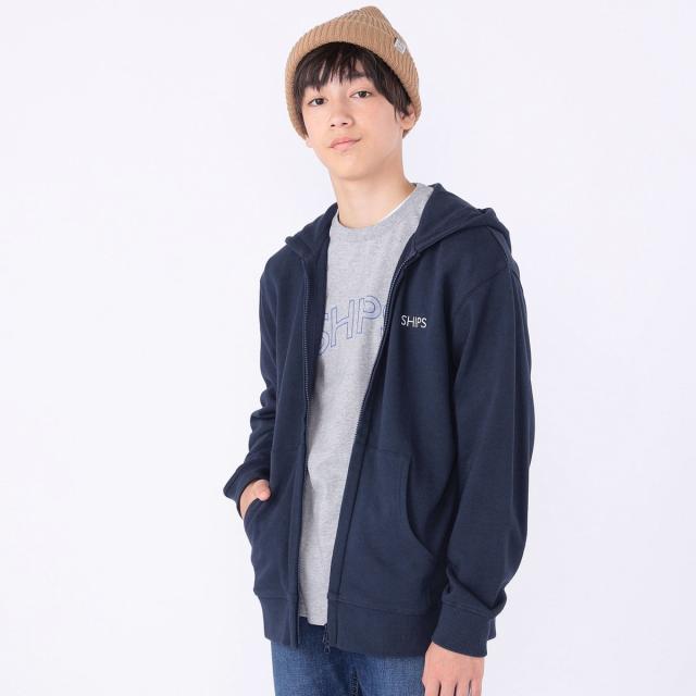 シップス（SHIPS）/SHIPS KIDS:140〜160cm / ロゴ フード ジップ パーカ_3