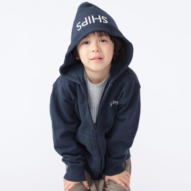 シップス（SHIPS）/SHIPS KIDS:100〜130cm / ロゴ フード ジップ パーカ_4