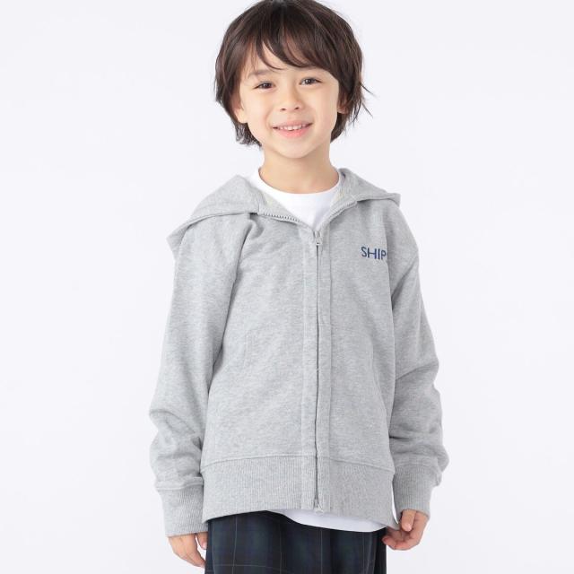 シップス（SHIPS）/SHIPS KIDS:100〜130cm / ロゴ フード ジップ パーカ_5