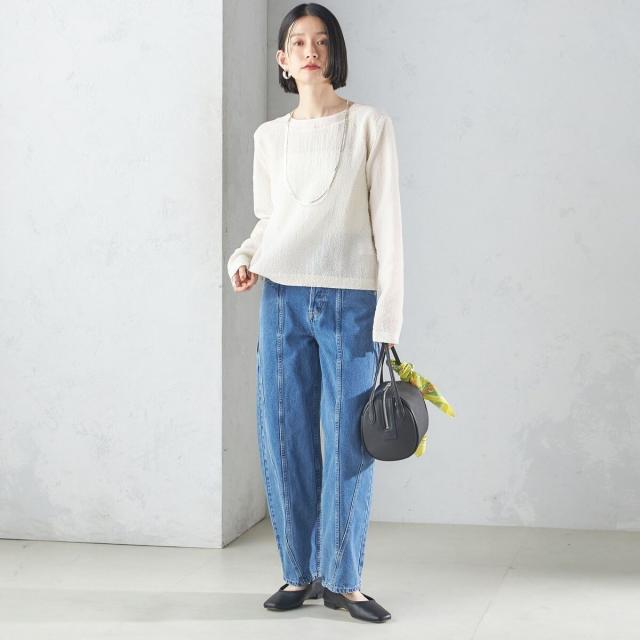シップス（SHIPS）/〈手洗い可能〉シアー ネック ポコビュー TEE ブラウス_2