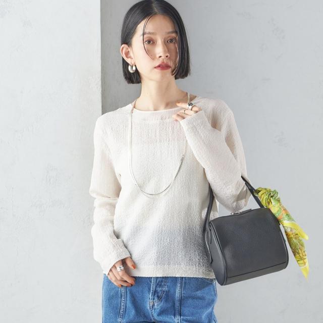 シップス（SHIPS）/〈手洗い可能〉シアー ネック ポコビュー TEE ブラウス_8