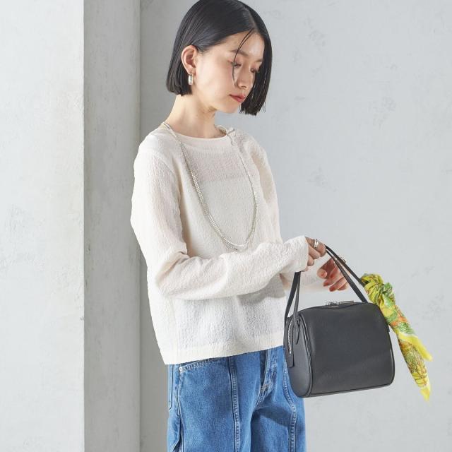 シップス（SHIPS）/〈手洗い可能〉シアー ネック ポコビュー TEE ブラウス_12