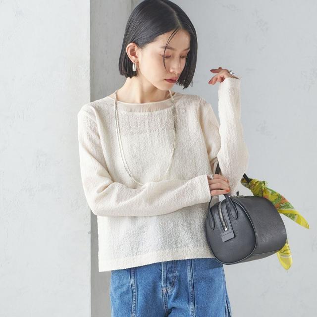 シップス（SHIPS）/〈手洗い可能〉シアー ネック ポコビュー TEE ブラウス_13