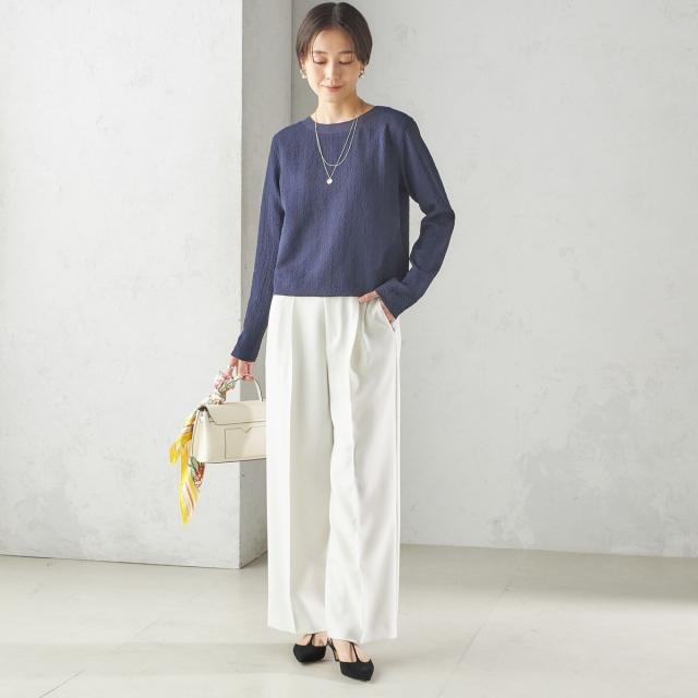 シップス（SHIPS）/〈手洗い可能〉シアー ネック ポコビュー TEE ブラウス_18