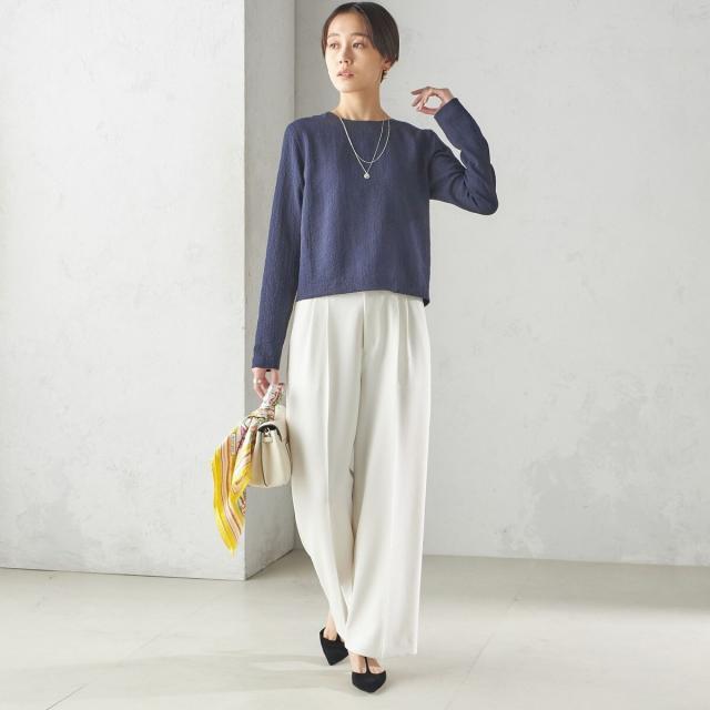 シップス（SHIPS）/〈手洗い可能〉シアー ネック ポコビュー TEE ブラウス_19