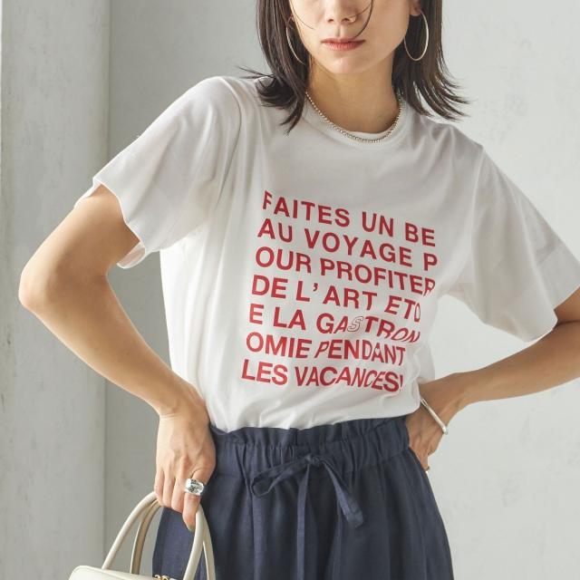 シップス（SHIPS）/SHIPS Primary Navy Label:ロゴ TEE