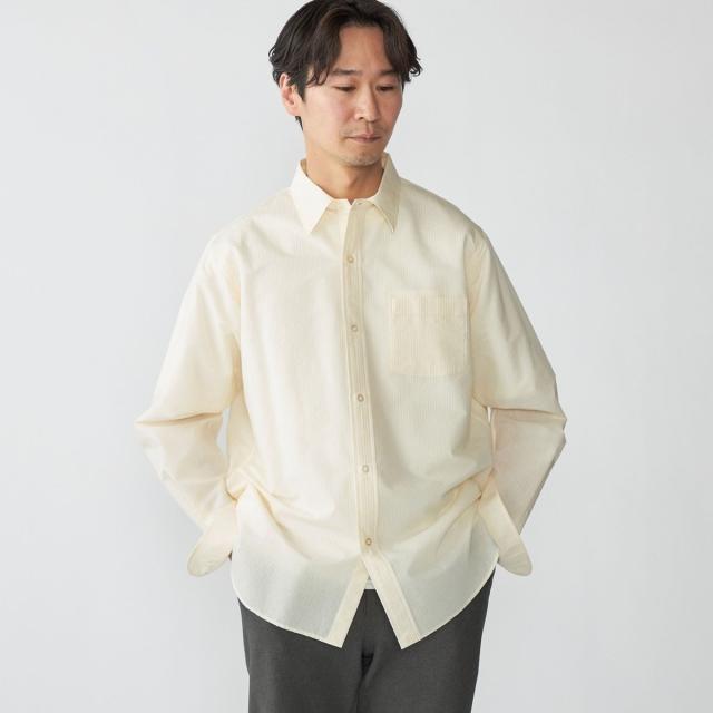 シップス（SHIPS）/SHIPS: レギュラーカラー エアリー コットン ロングスリーブ シャツ_3