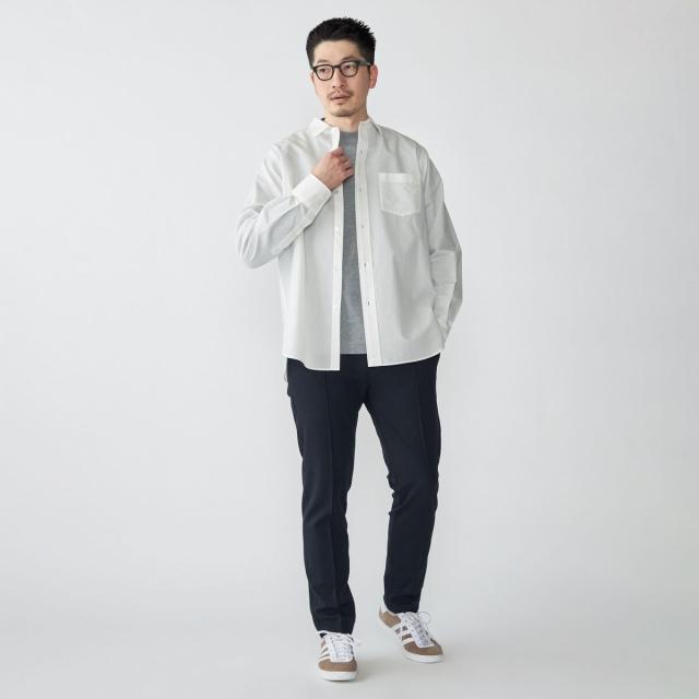 シップス（SHIPS）/SHIPS: レギュラーカラー エアリー コットン ロングスリーブ シャツ_6