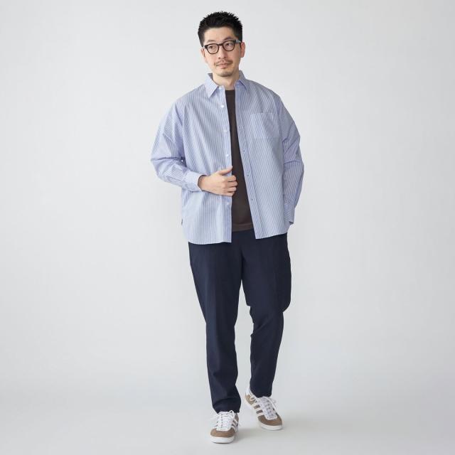 シップス（SHIPS）/SHIPS: レギュラーカラー エアリー コットン ロングスリーブ シャツ_9