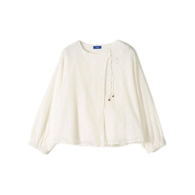 シップス（SHIPS）/Fanaka:〈手洗い可能〉ストライプ レース 羽織