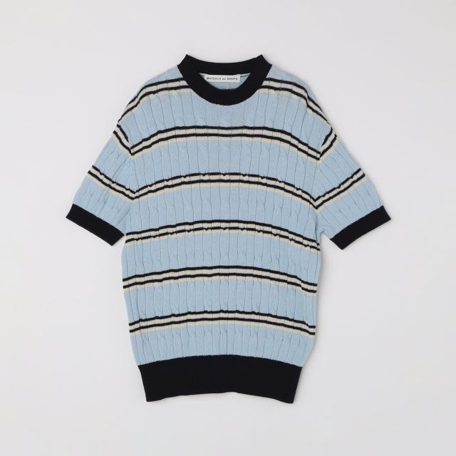 シップス（SHIPS）/BATEAUX DE SHIPS: ケーブル ニット Tシャツ