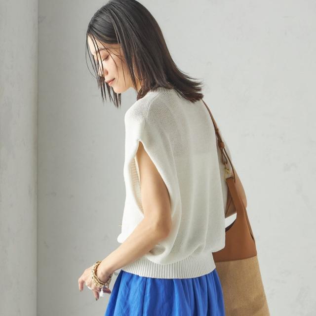 シップス（SHIPS）/〈手洗い可能〉ポリエステル 麻 スキッパー プルオーバー_12