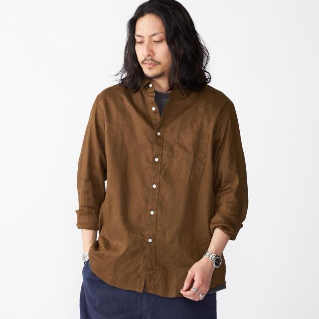 シップス（SHIPS）/SHIPS: フレックスリネン レギュラーカラー ロングスリーブ シャツ_2