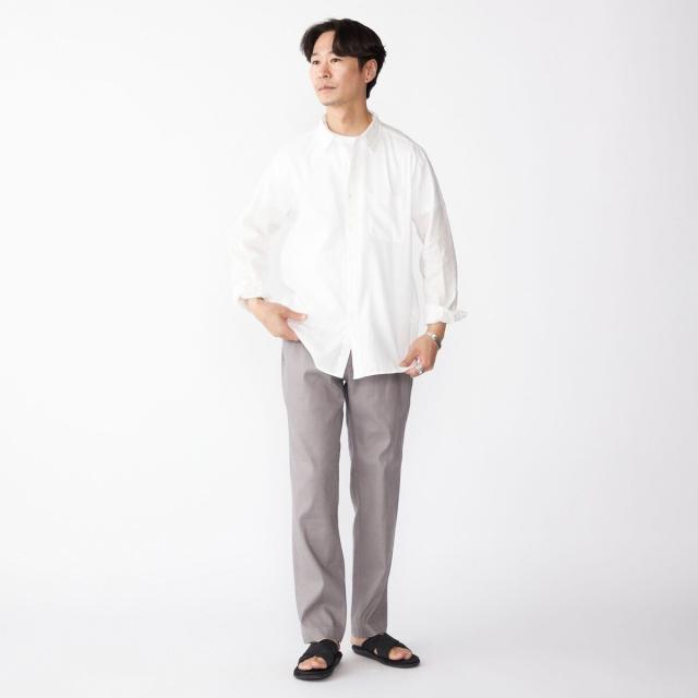 シップス（SHIPS）/SHIPS: フレックスリネン レギュラーカラー ロングスリーブ シャツ_4