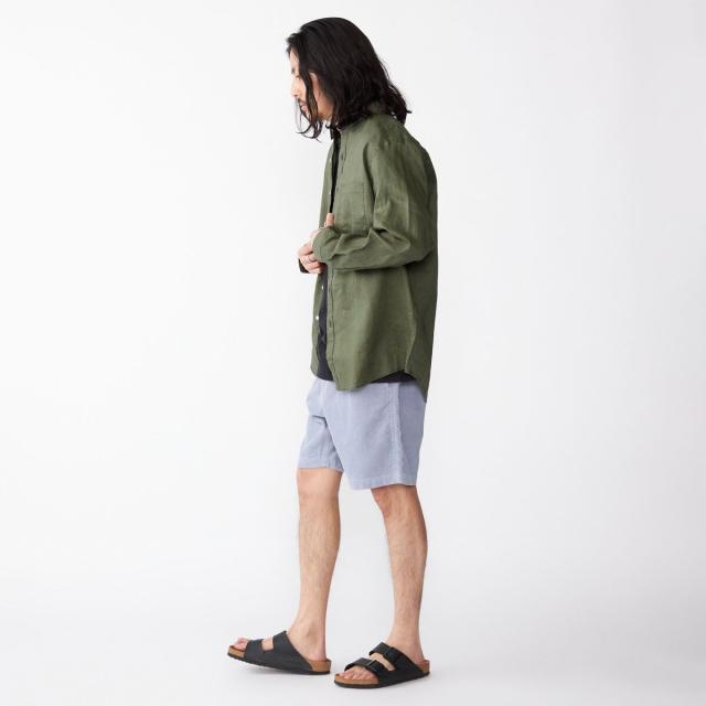 シップス（SHIPS）/SHIPS: フレックスリネン レギュラーカラー ロングスリーブ シャツ_8