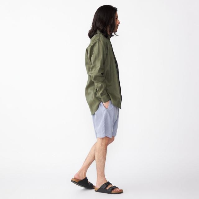 シップス（SHIPS）/SHIPS: フレックスリネン レギュラーカラー ロングスリーブ シャツ_10