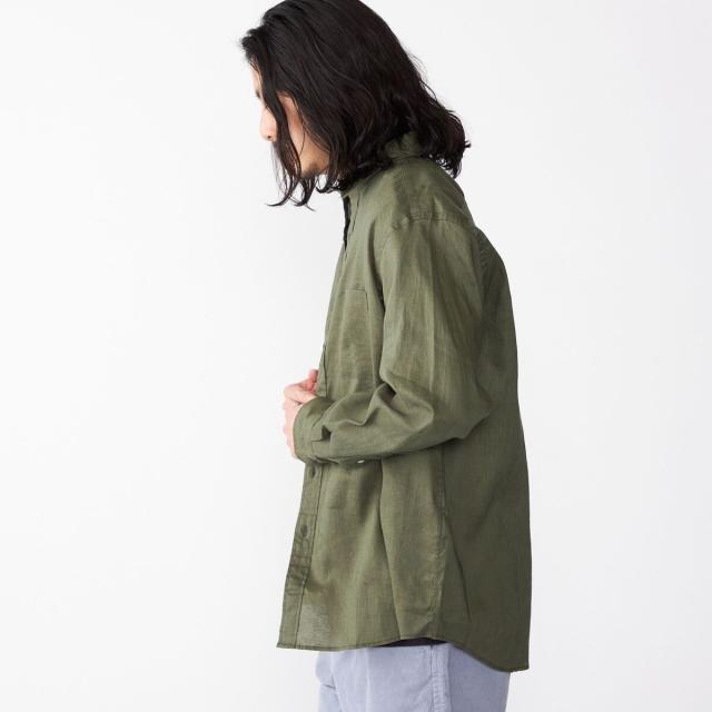 シップス（SHIPS）/SHIPS: フレックスリネン レギュラーカラー ロングスリーブ シャツ_12