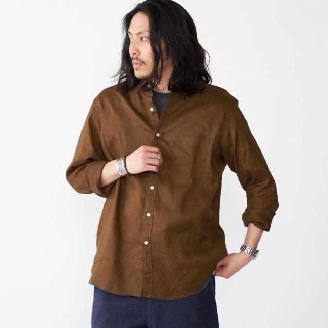 シップス（SHIPS）/SHIPS: フレックスリネン レギュラーカラー ロングスリーブ シャツ_16