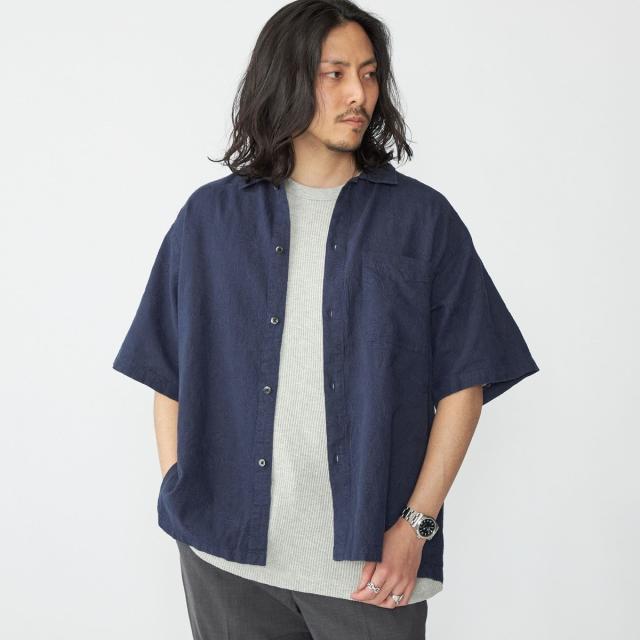 シップス（SHIPS）/SHIPS: インディアン エンブロイダリー コットンヘンプ ウィークエンド シャツ