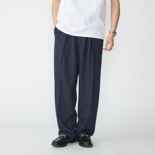 シップス（SHIPS）/SHIPS: リネン ライク ワイド ピンタック スラックス