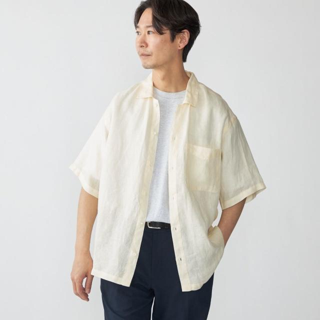 シップス（SHIPS）/SHIPS: リネン パナマ ウィークエンド ショートスリーブ シャツ_14