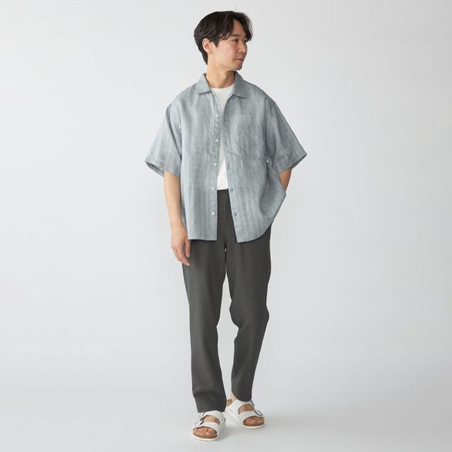 シップス（SHIPS）/SHIPS: ラミー ドビー ウィークエンド ショートスリーブ シャツ_4