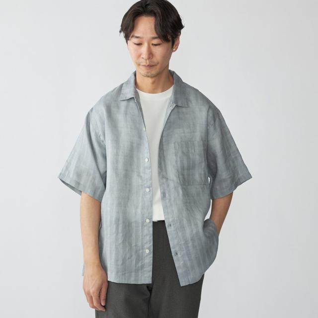 シップス（SHIPS）/SHIPS: ラミー ドビー ウィークエンド ショートスリーブ シャツ_7